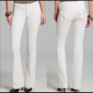 White Hudson Signature Bootcut Jeans